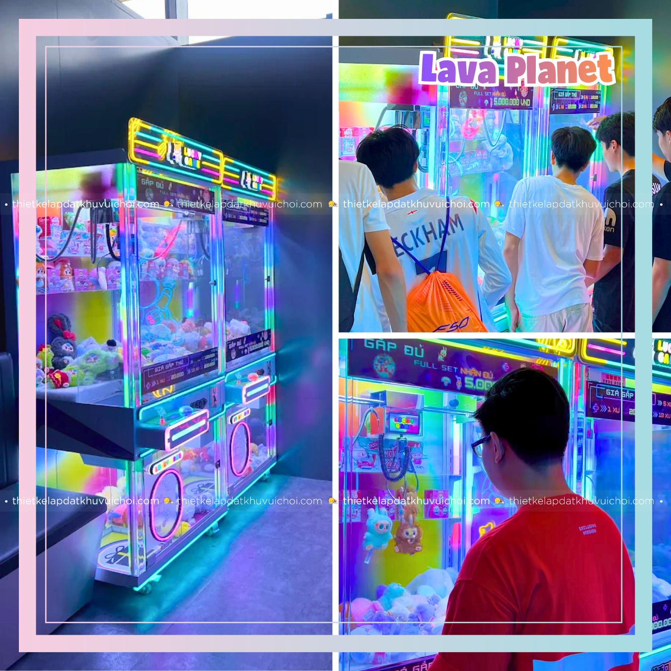 Máy gắp thú trong khu vui chơi Crescent Mall - Lava Planet