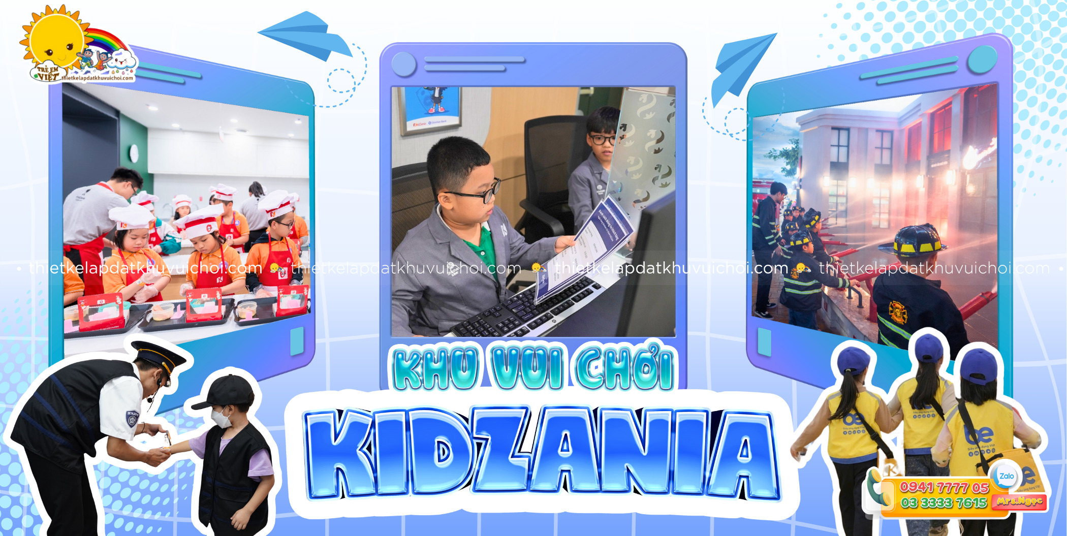 Banner Khu vui chơi KidZania