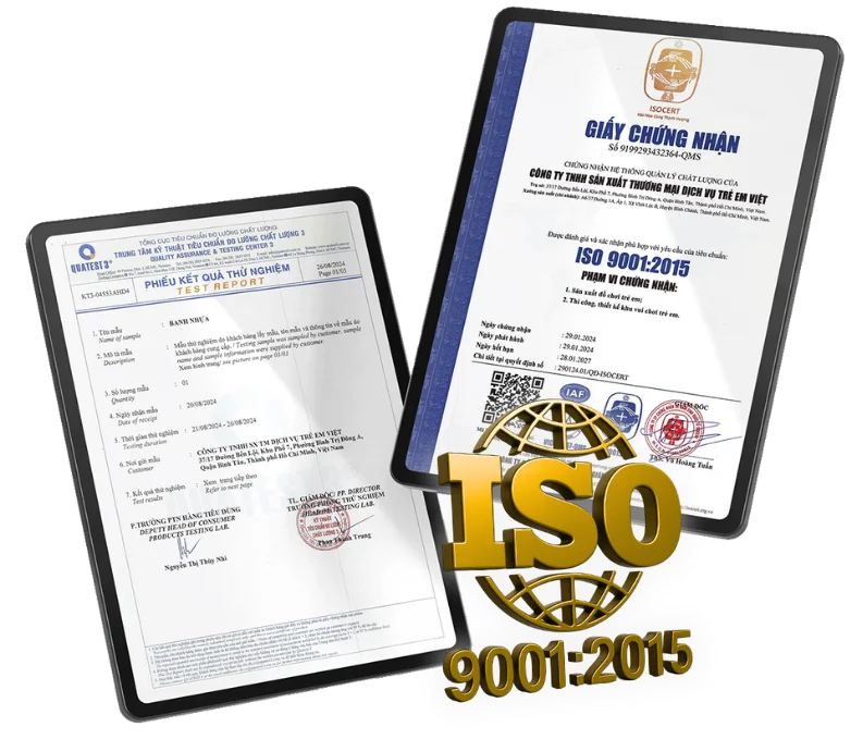 Chung nhan dat chuan iso9001 thiet ke khu vui choi tre em