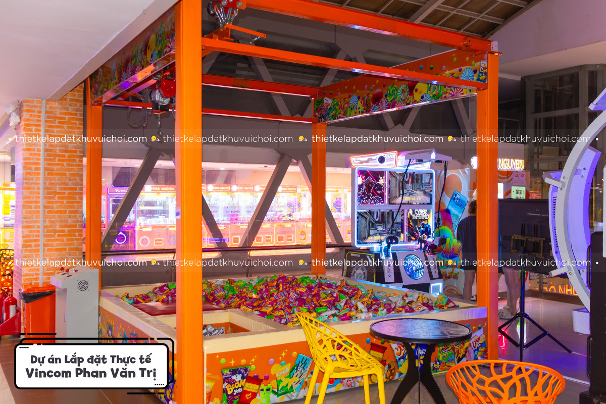 Dự án lắp đặt máy gắp Bim Bim thực tế Vincom Phan Văn Trị