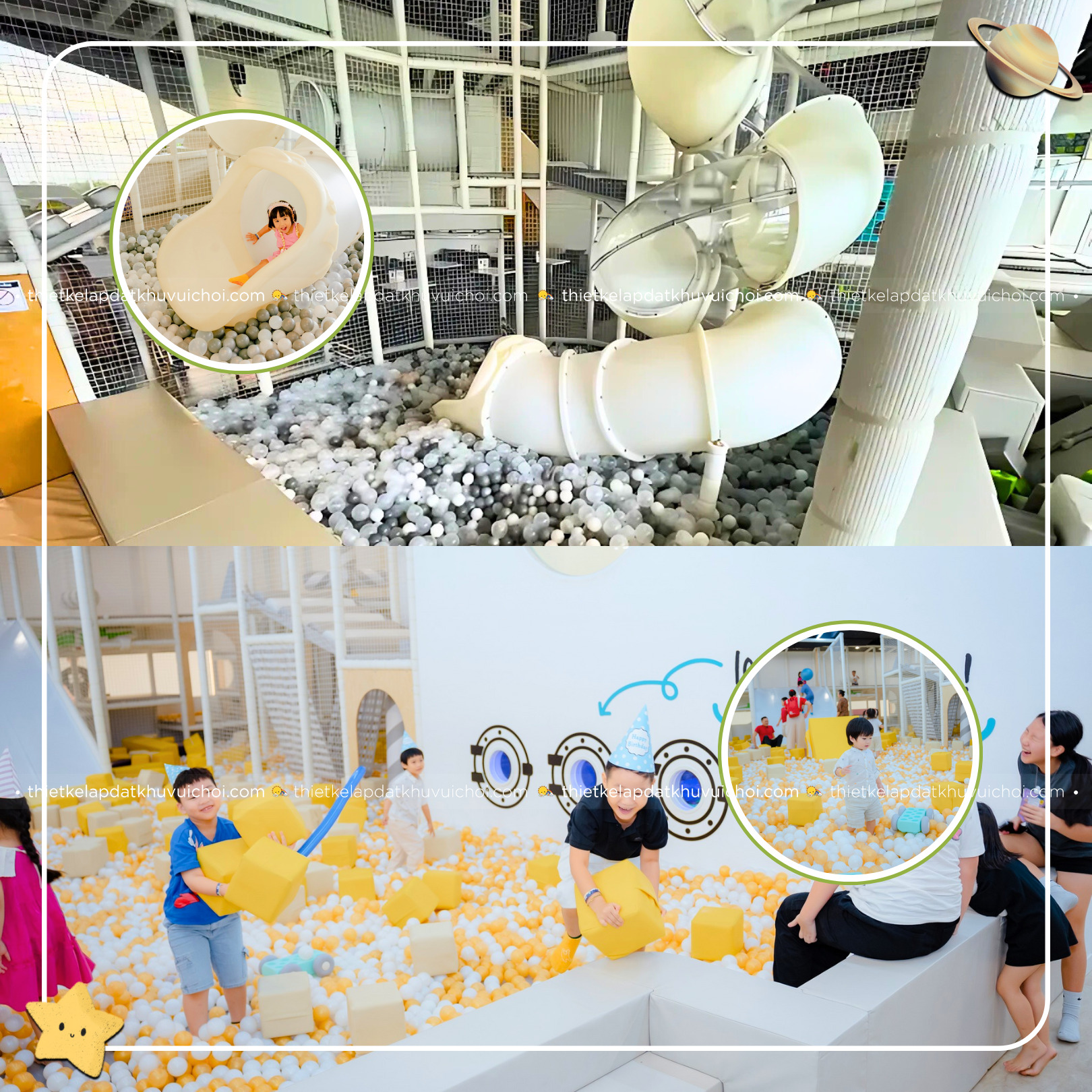 Khu vực hồ banh tại Kiwooza Planet
