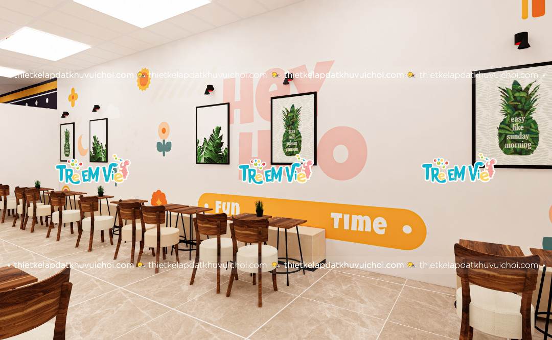 Khu cà phê của khu huynh được trang trí đẹp mắt sáng tạo