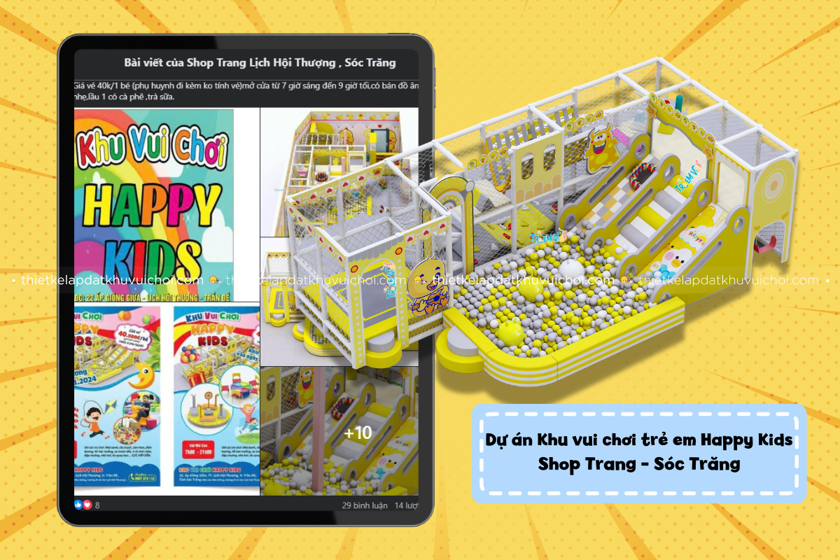 Phân bổ diện tích hợp lý giữa khu vui chơi và khu bán hàng thời trang