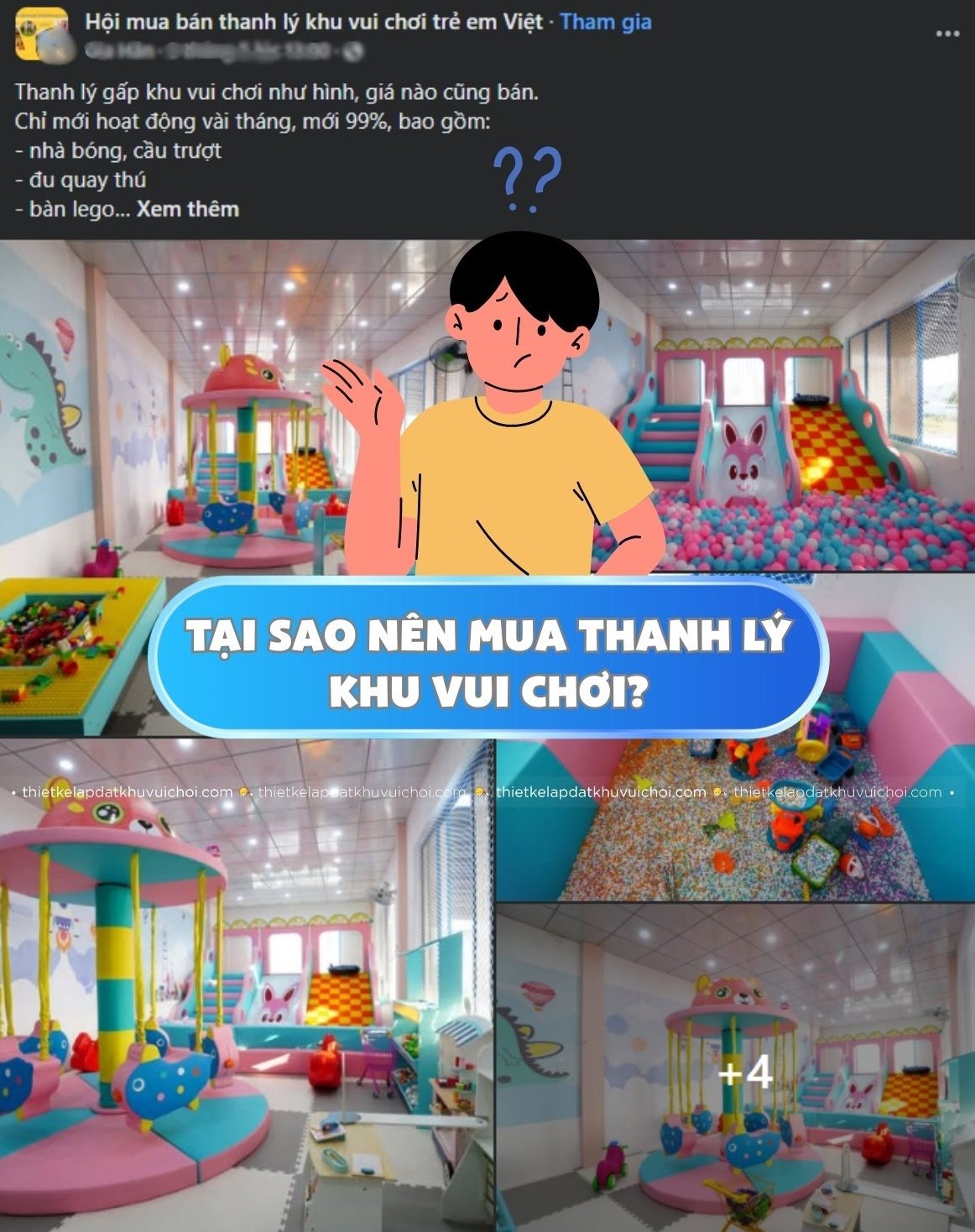 Tại sao nên mua thanh lý khu vui chơi?