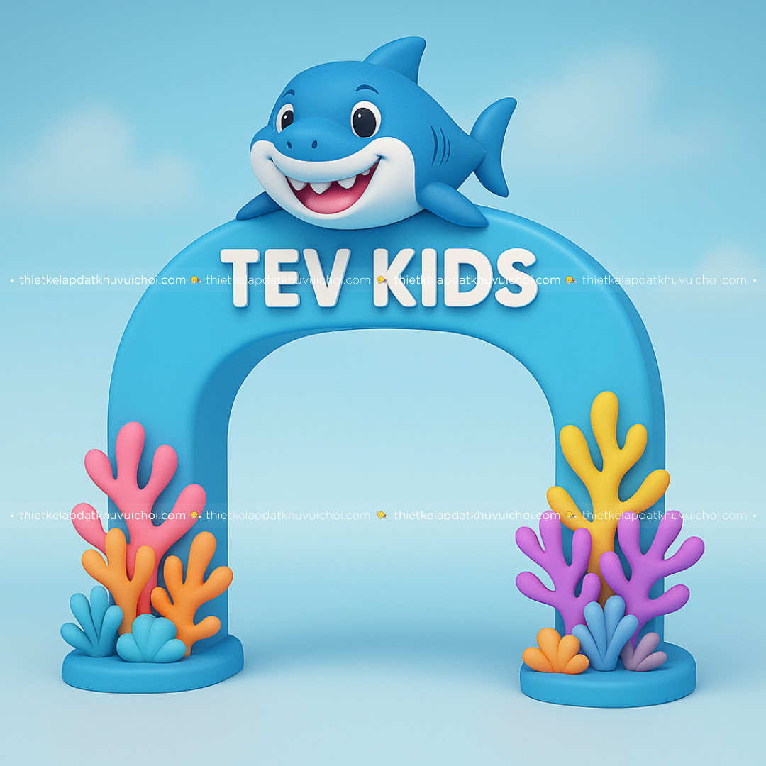 Thiết kế cổng chủ đề Baby Shark