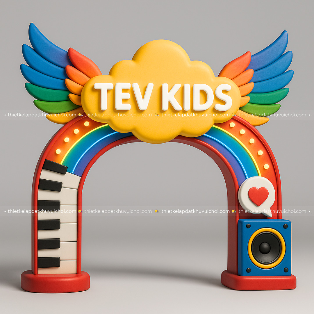 Thiết kế cổng âm nhạc có đôi cánh cực ấn tượng