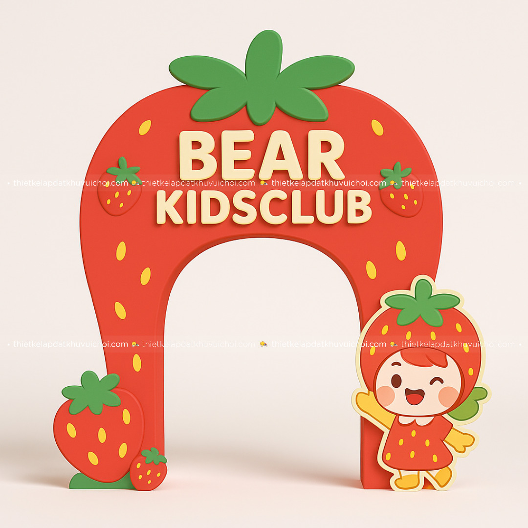 Thiết kế cổng hình trái dâu tây cực dễ thương