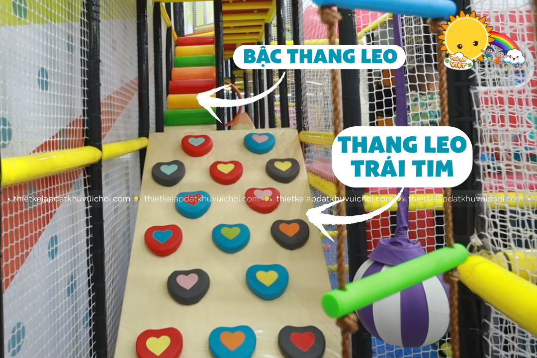 Trò chơi thang leo trái tim, bật thang leo trong nhà liên hoàn