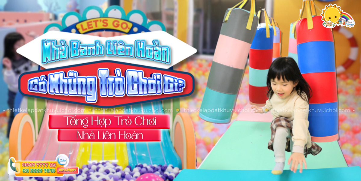 Nhà banh liên hoàn có những trò chơi nào