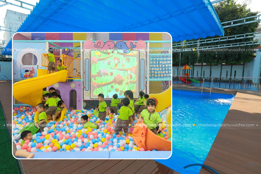 Thiết kế khu vui chơi cho trẻ em trong hồ bơi