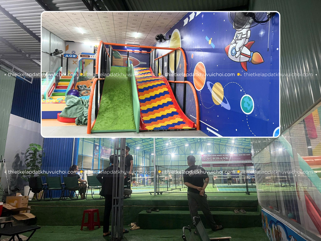 Thiết kế khu vui chơi cho trẻ em trong sân thể thao