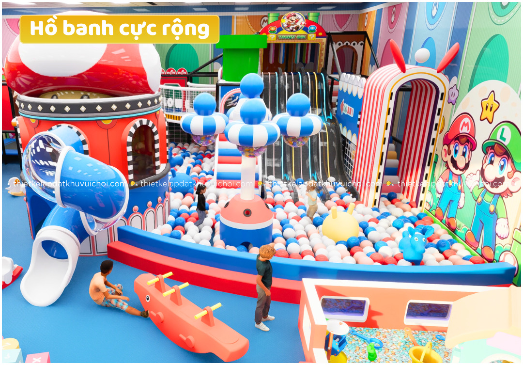Hồ banh cực rộng của bản thiết kế khu vui chơi Mario