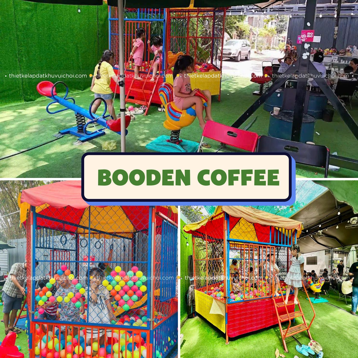 quán cafe sân vườn có khu vui chơi Booden Coffee 