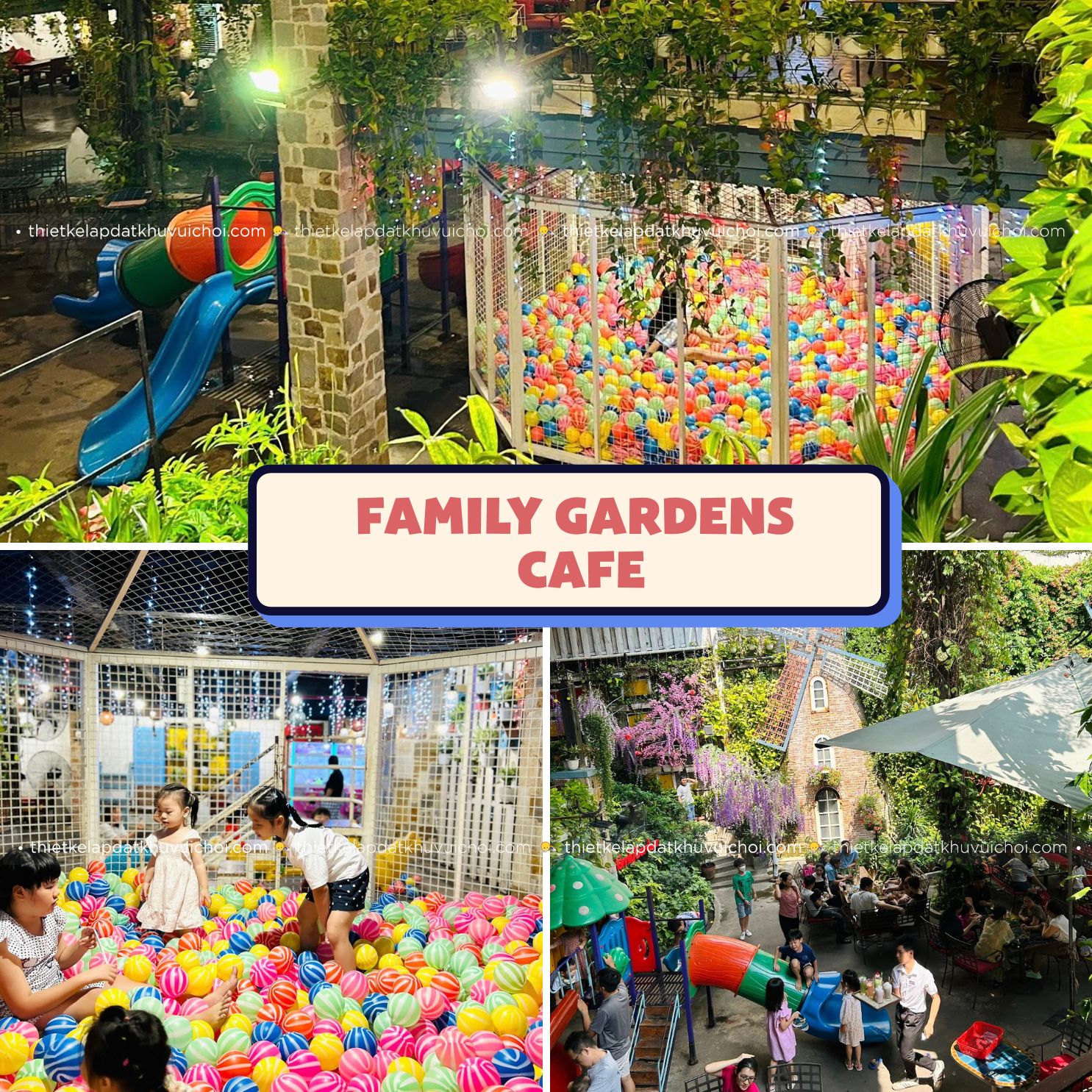 quán cafe sân vườn có khu vui chơi Family Gardens Cafe