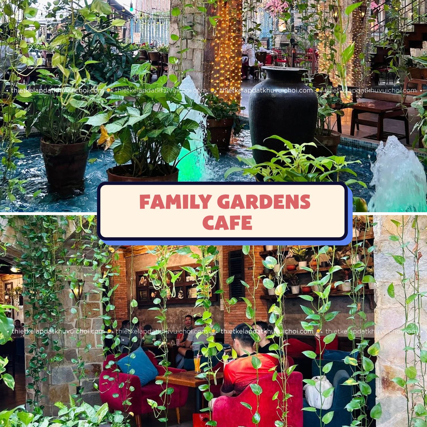 quán cafe sân vườn có khu vui chơi Family Gardens Cafe