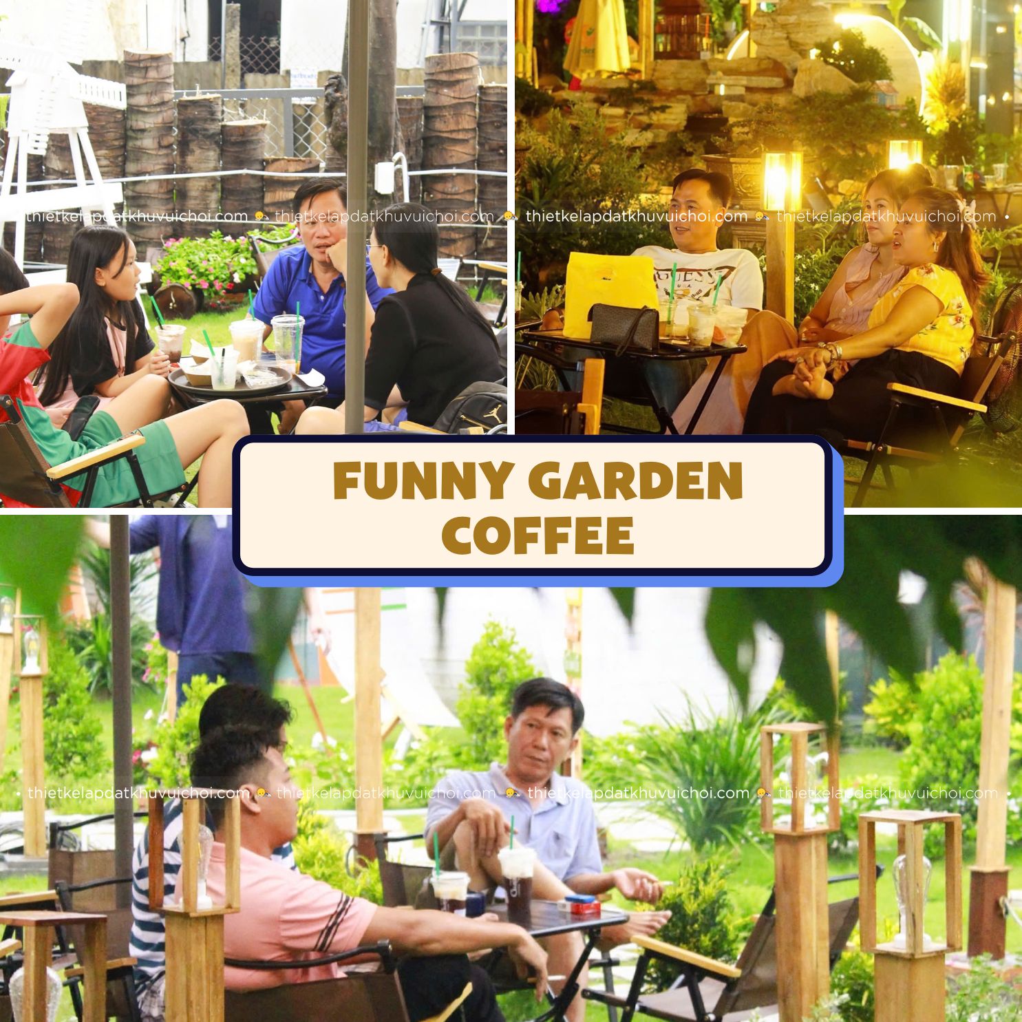 quán cafe sân vườn có khu vui chơi Funny Garden Coffee