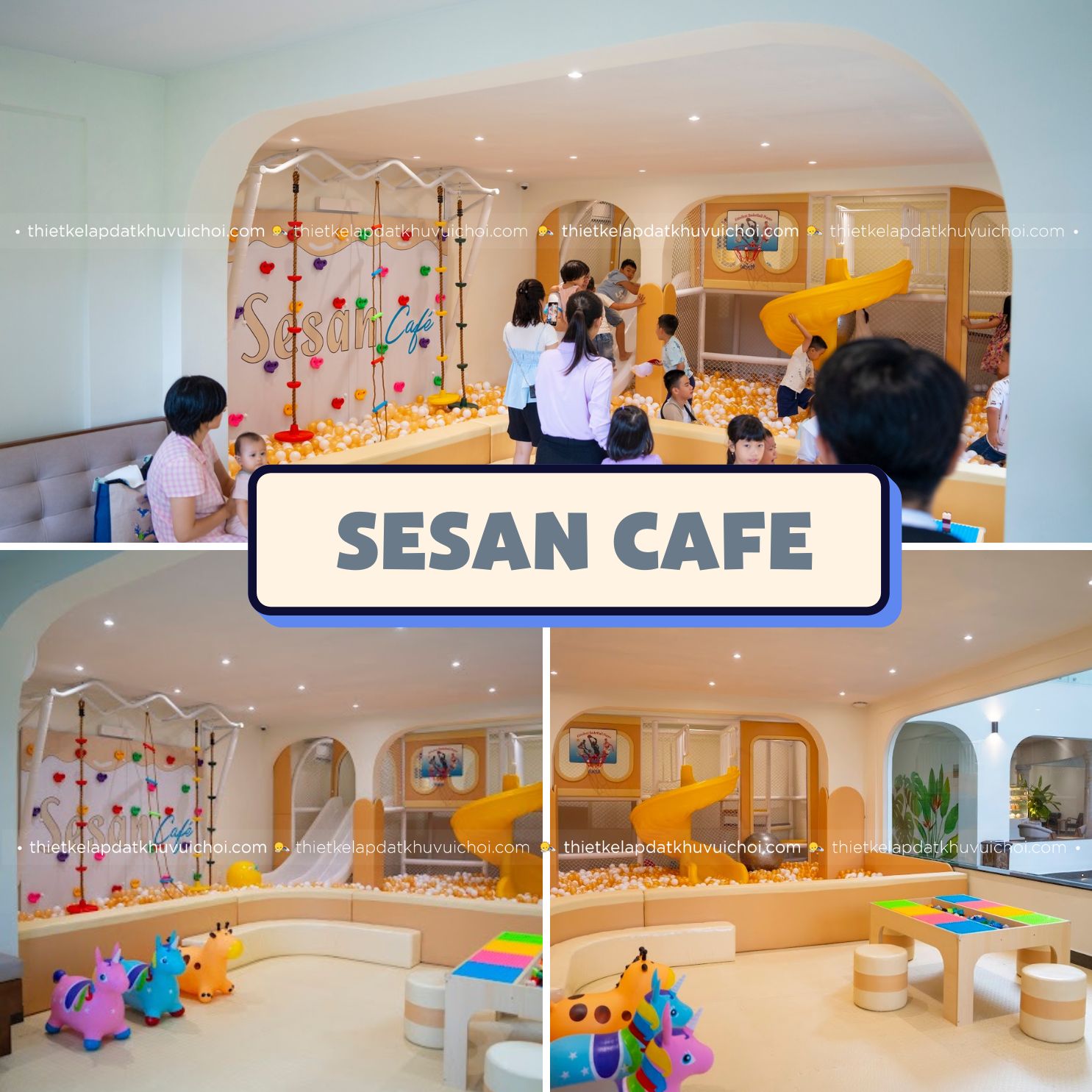 Quán cafe sân vườn có khu vui chơi Sesan Coffee