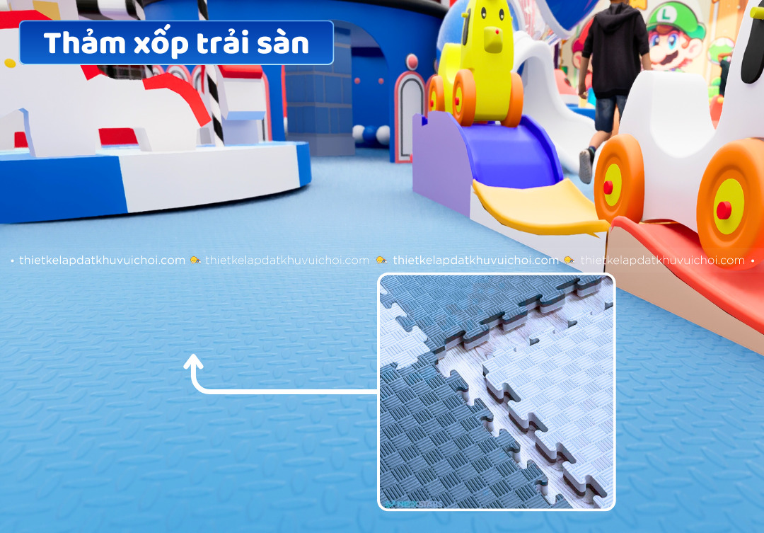 Thảm xốp lót sàn khu vui chơi trẻ em Mario