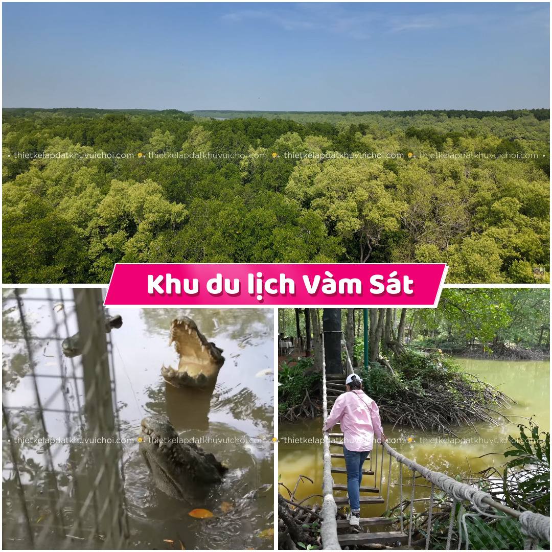 Cảnh sắc và hoạt động câu cá sấu tại Khu du lịch gần Sài Gòn