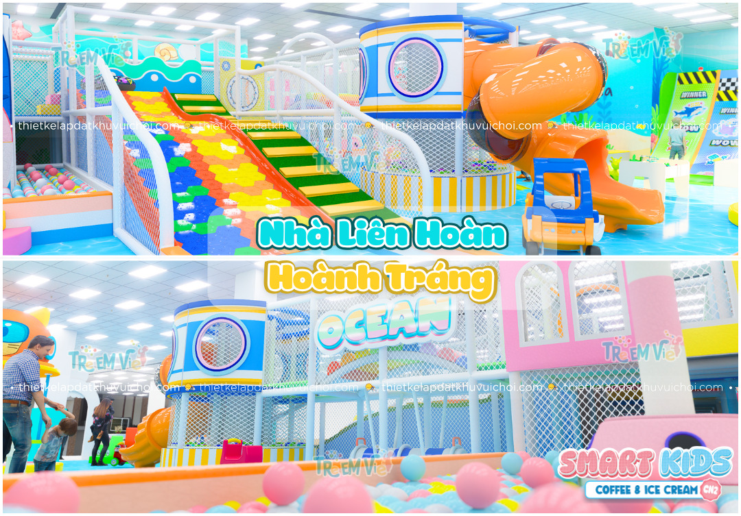 Thiết kế Nhà Liên Hoàn rộng rãi tại Khu vui chơi trẻ em Quy Nhơn