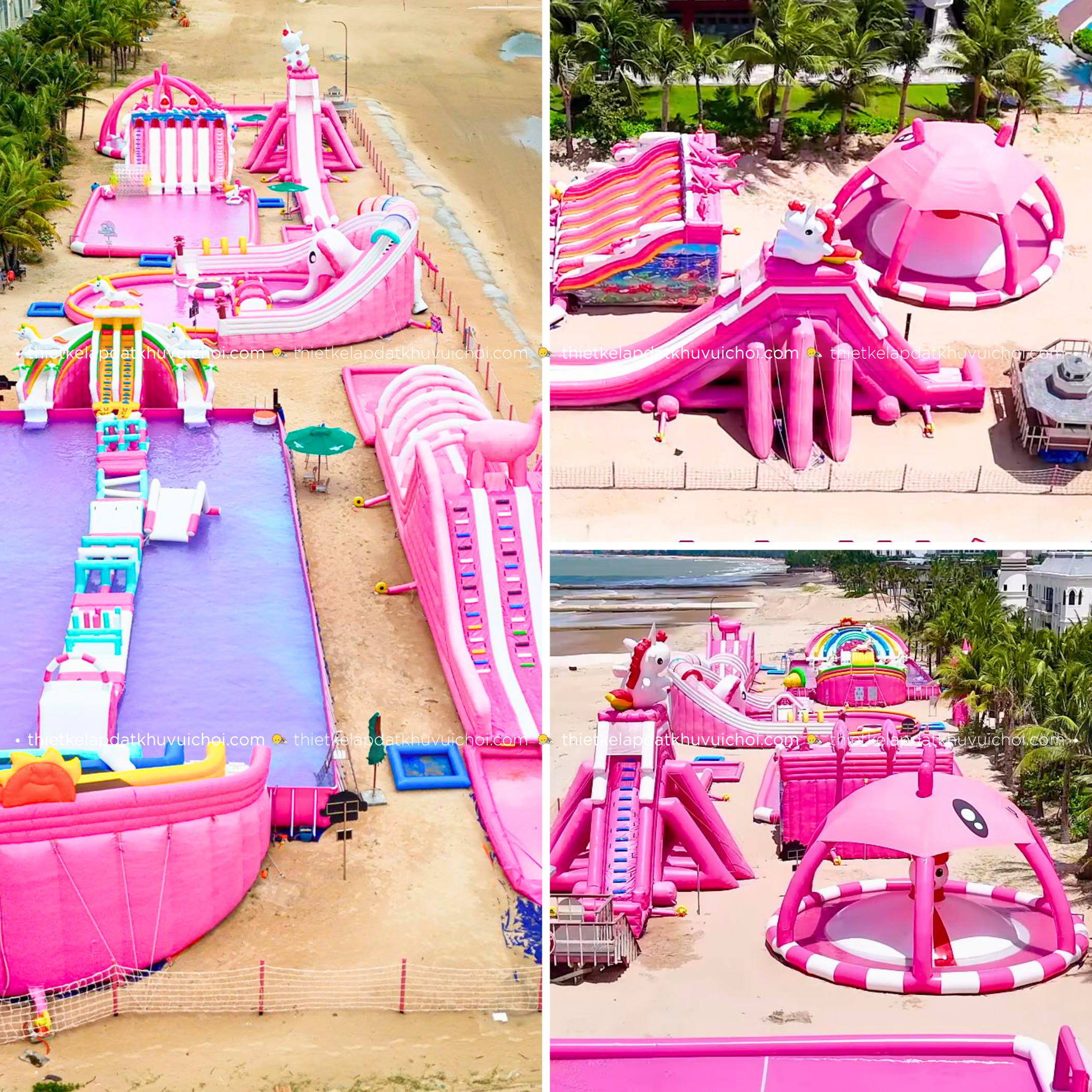 Chủ đề kẹo ngọt hấp dẫn của công viên phao nước Wonder Museum Hồ Tràm