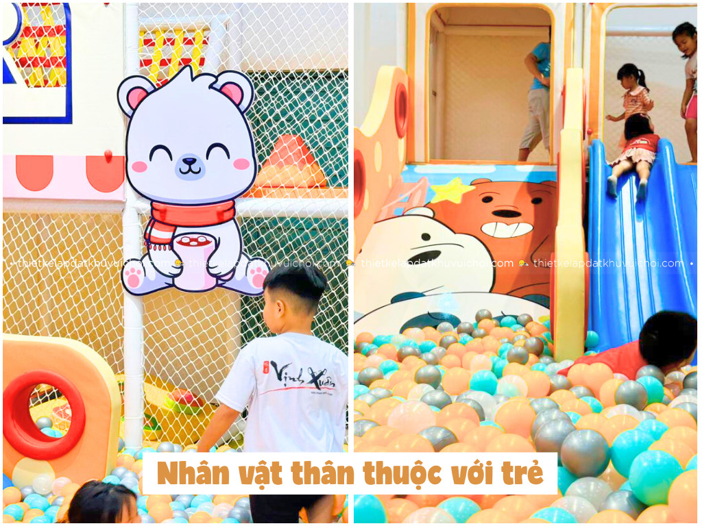 Lựa chọn chủ đề thiết kế khu vui chơi trẻ em là nhân vật hoạt hình nổi tiếng