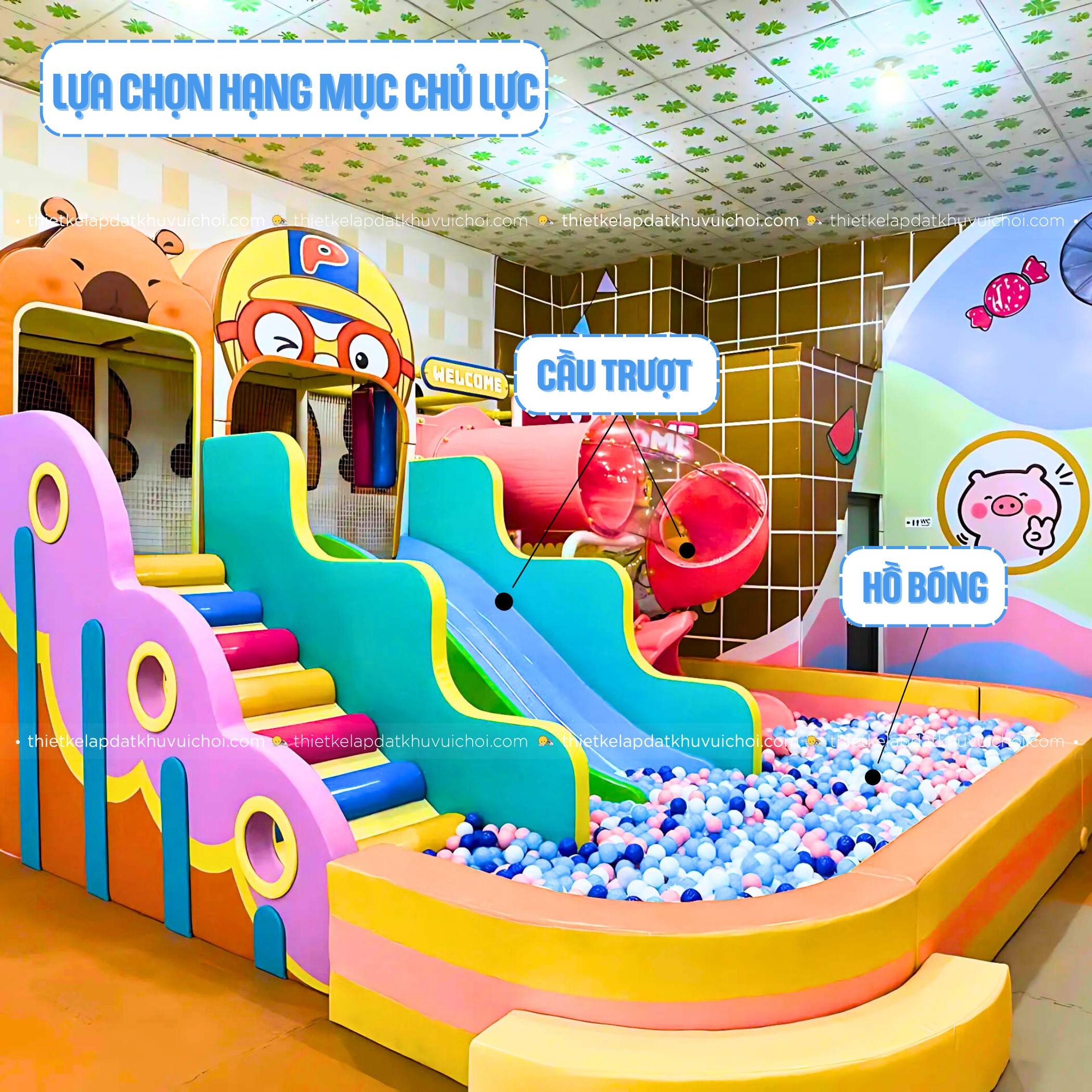 Lựa chọn hạng mục chủ lực cho thiết kế nhà liên hoàn mini khu vui chơi