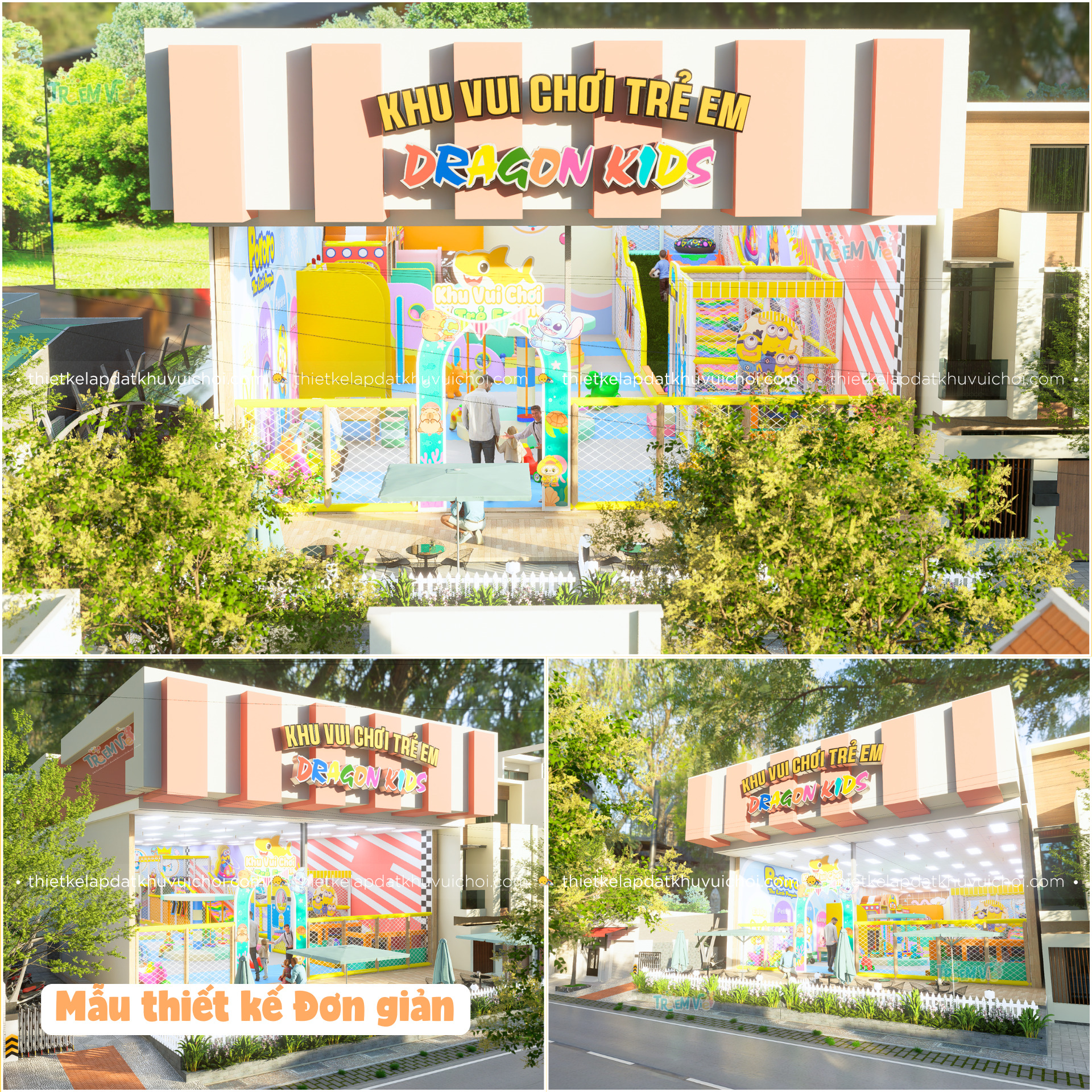 Mẫu thiết kế bảng hiệu khu vui chơi Đơn Giản