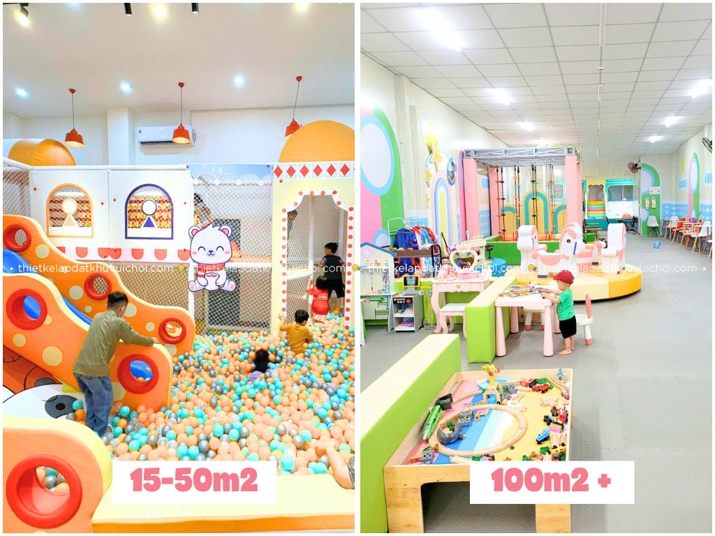 Lựa chọn quy mô thiết kế khu vui chơi trẻ em kết hợp tiệm bánh phù hợp
