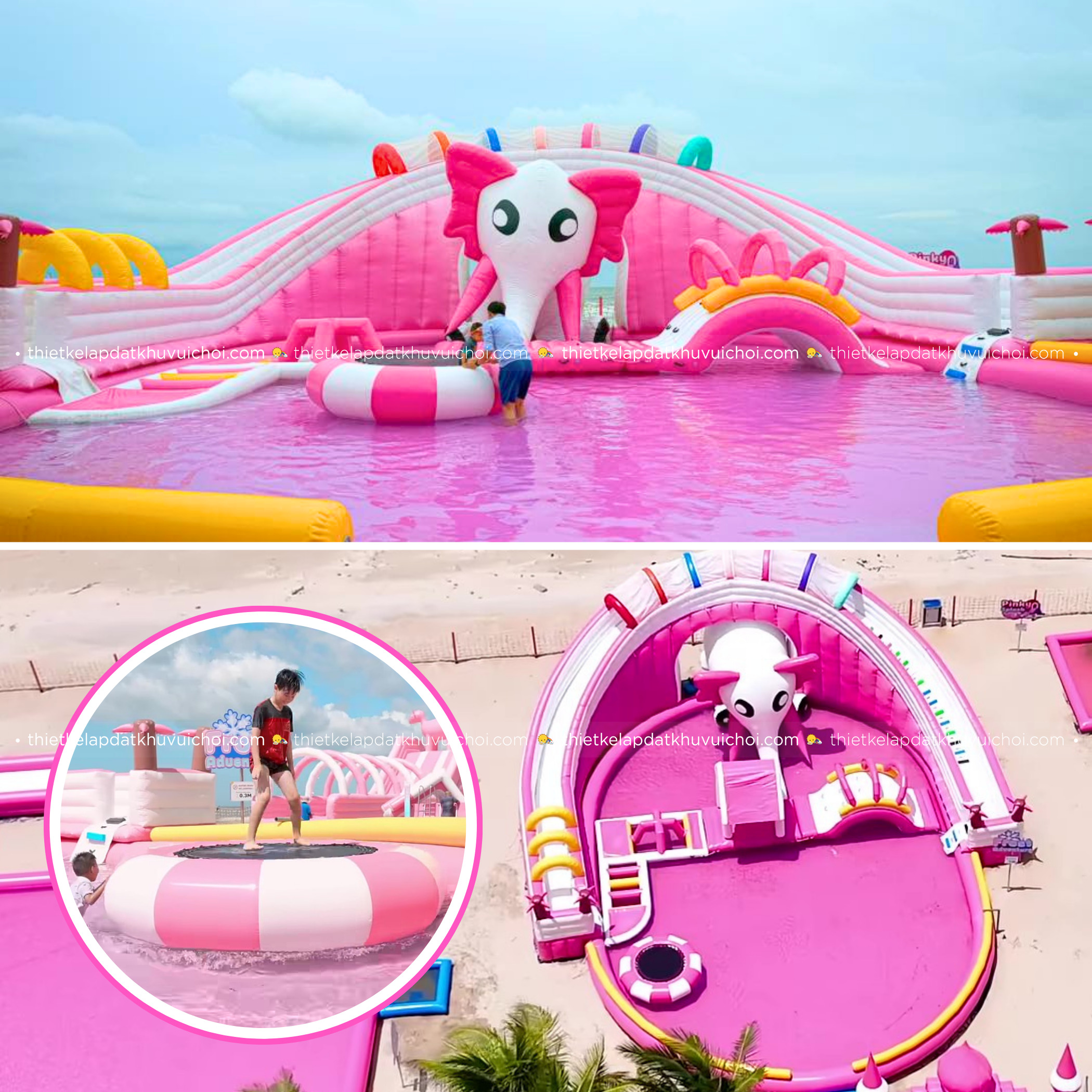 Trò chơi cuộc phiêu lưu băng giá của công viên phao nước Wonder Museum Hồ Tràm