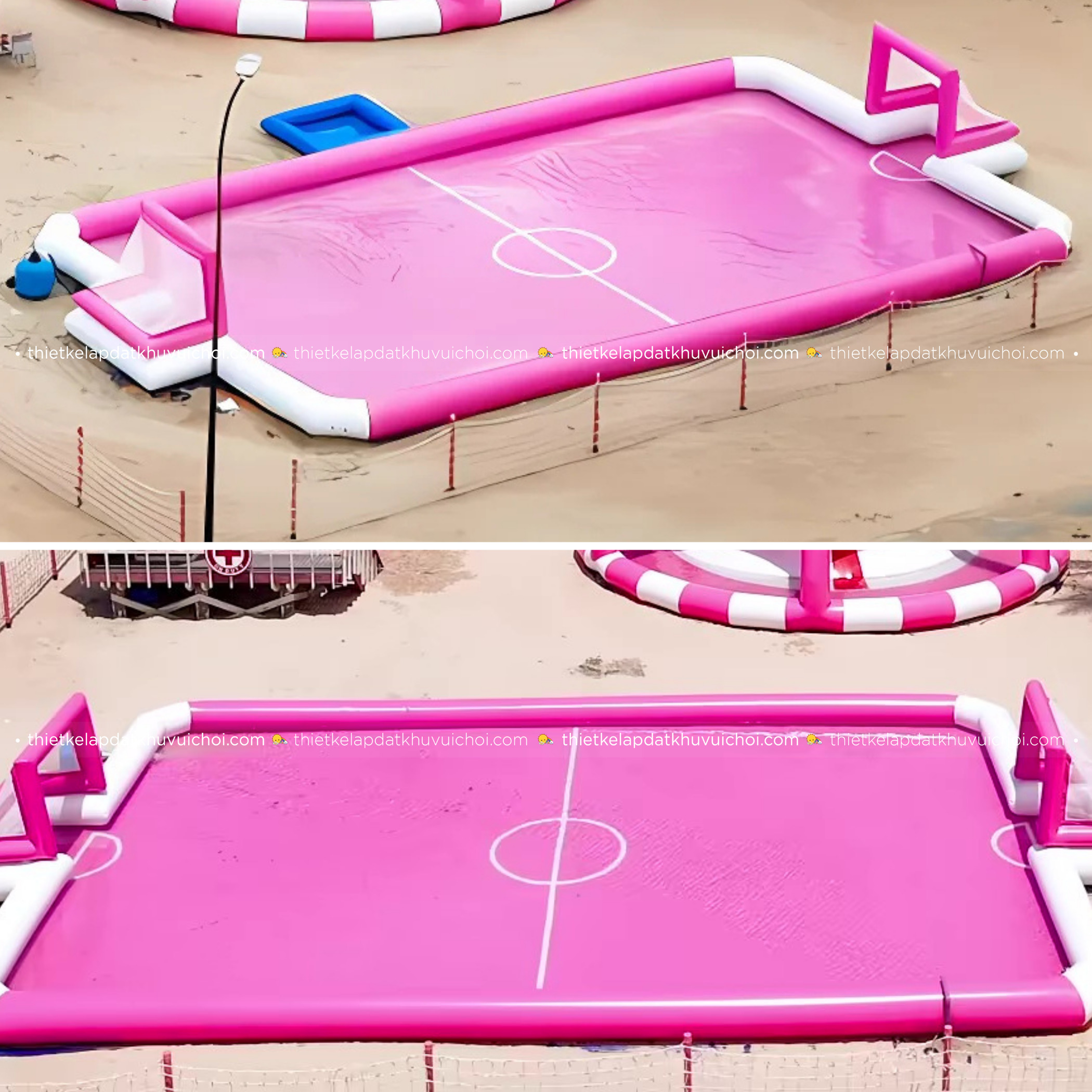 Trò chơi sân bóng đá nước của của công viên phao nước Wonder Museum Hồ Tràm