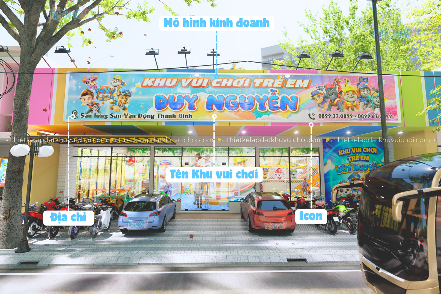 Yếu tố quan trọng trong thiết kế bảng hiệu khu vui chơi