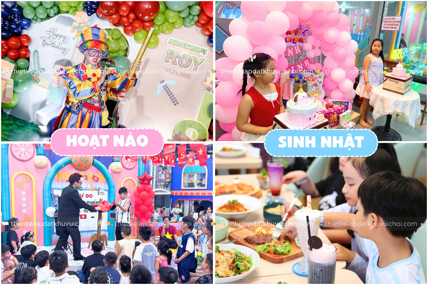 Sân khấu khu vui chơi là nơi tổ chức đa dạng các hoạt động thu hút