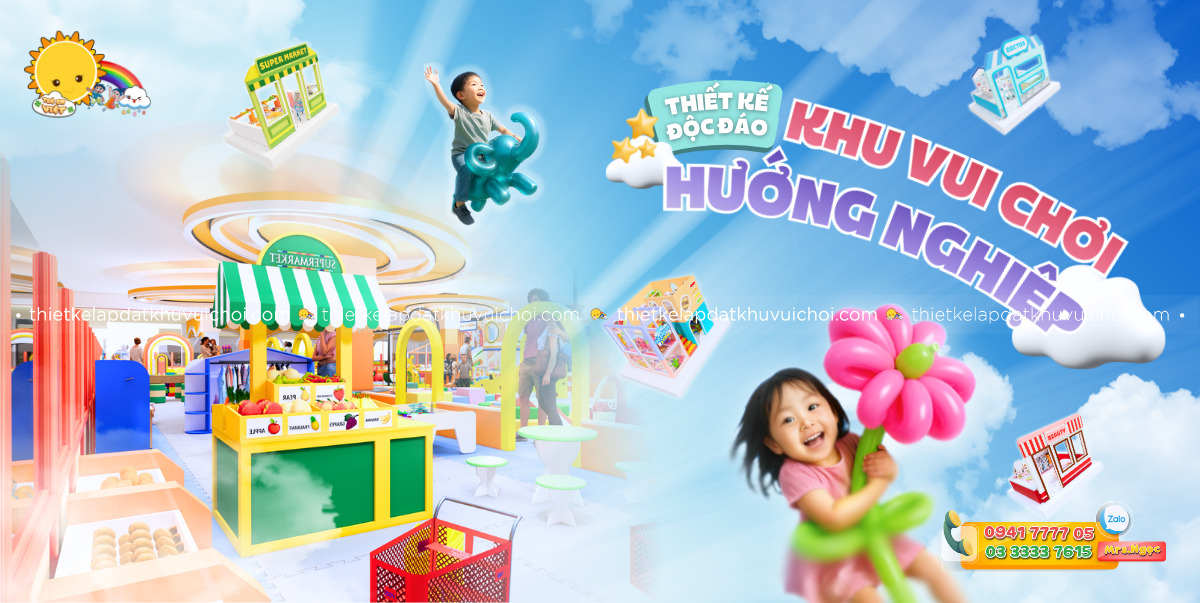 Thiết kế khu vui chơi hướng nghiệp trẻ em hiệu quả