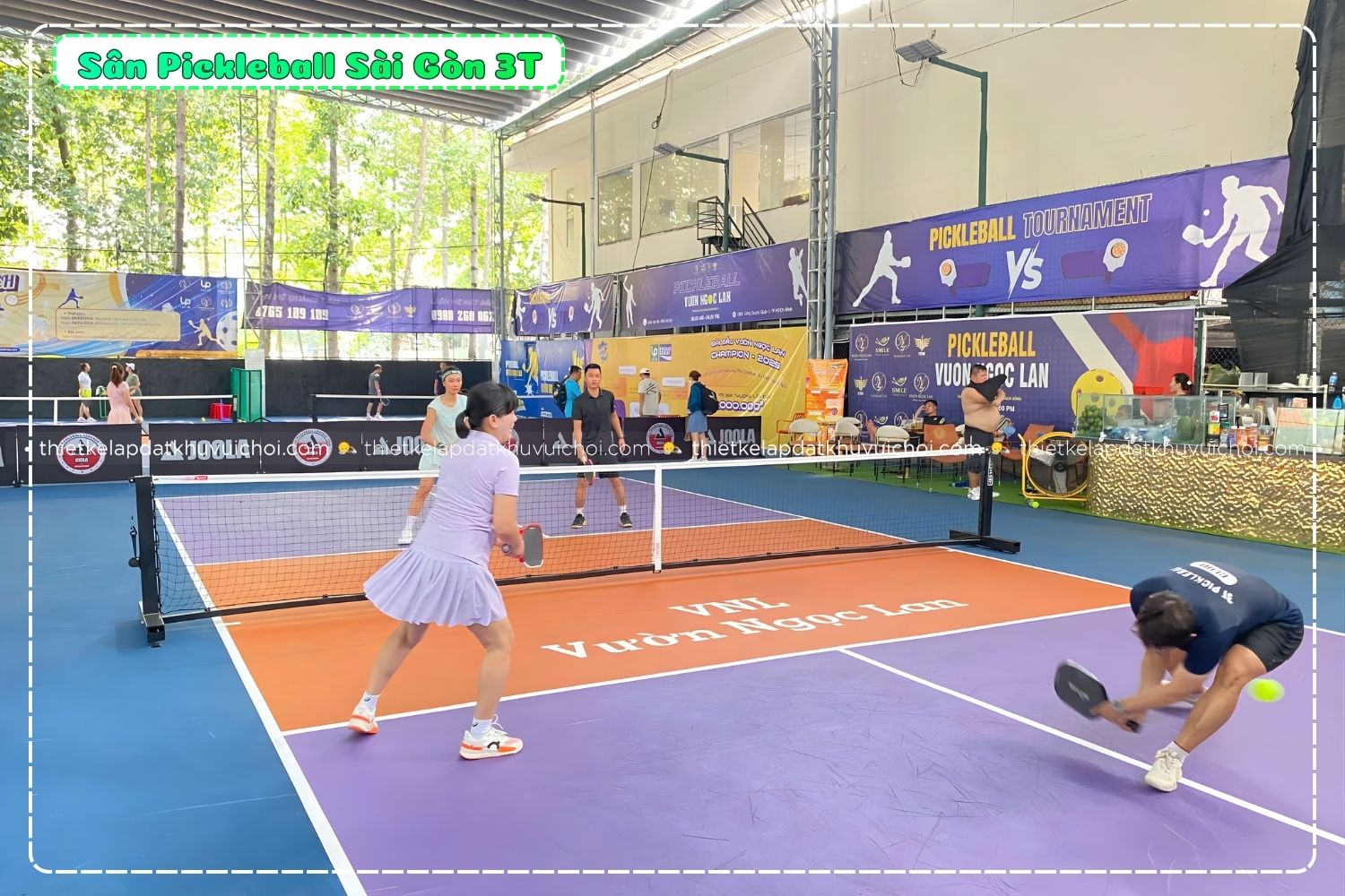 Sân Pickleball Sài Gòn 3T luôn tràn đẩy năng lượng của các vận động viên
