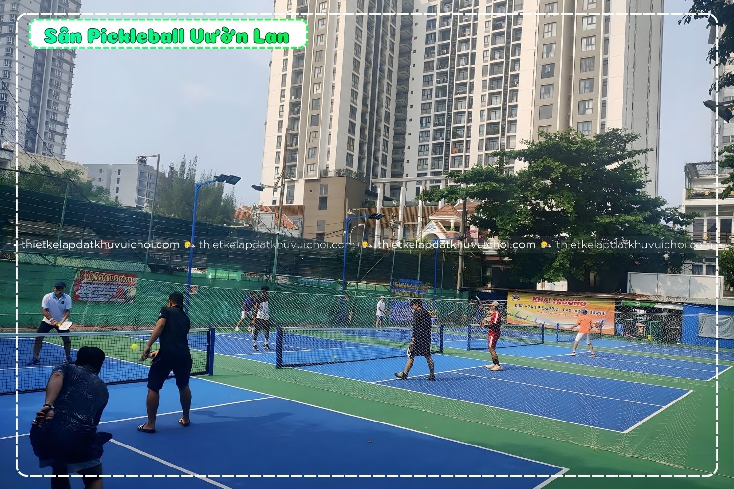 Quy mô tổng quan của 4 Sân Pickleball Vườn Lan  