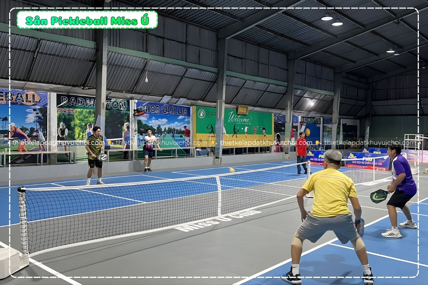 Sân Pickleball Miss Ú có diện tích rất lớn