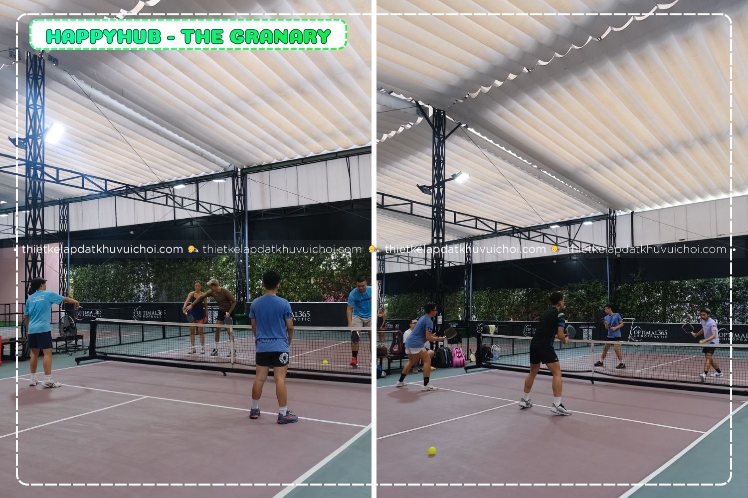 Sân Pickleball HAPPYHUB - THE GRANARY rất đông khách
