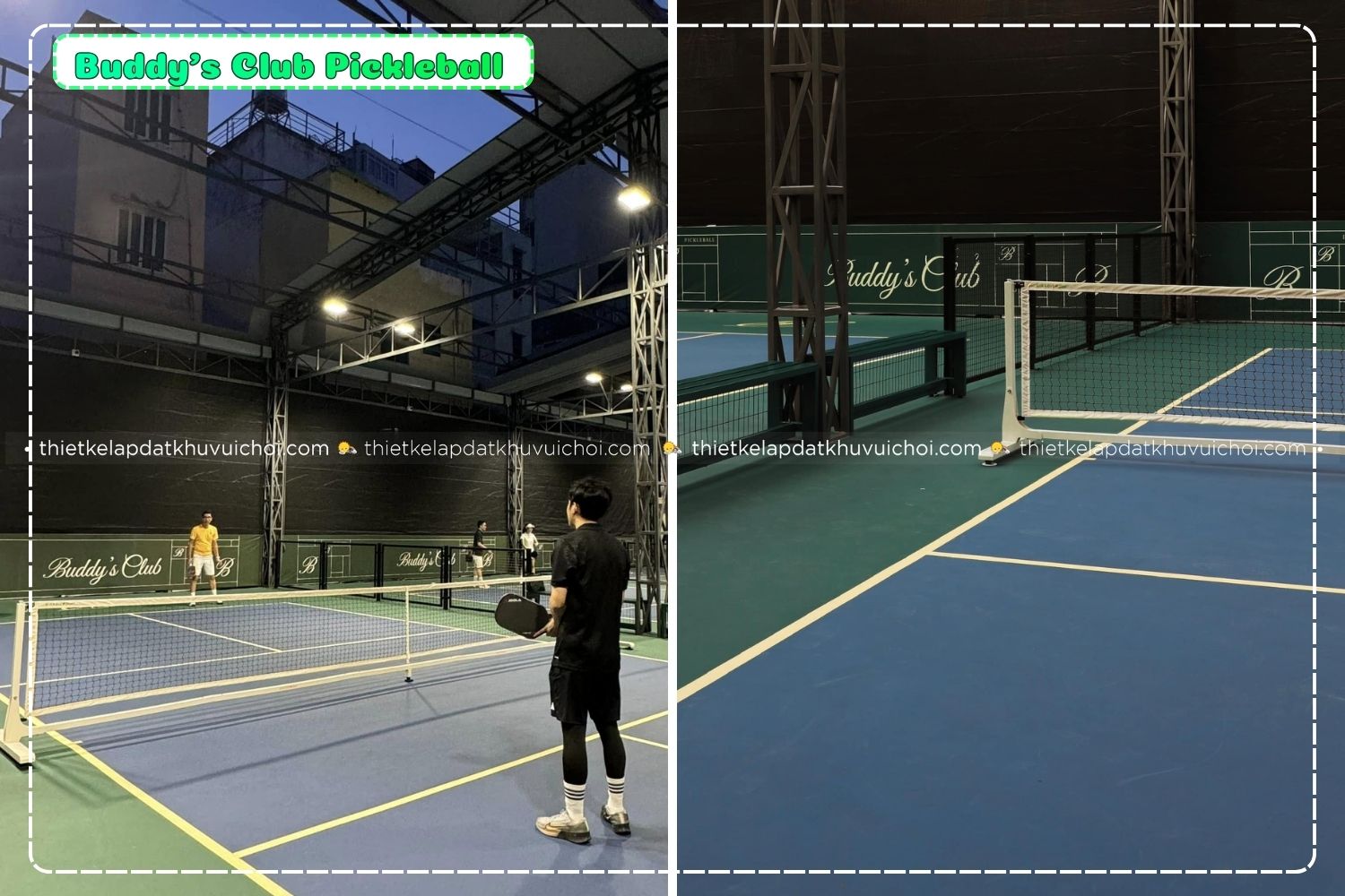 Hệ thống chiếu sáng Buddy’s Club Pickleball được đầu tư bài bản