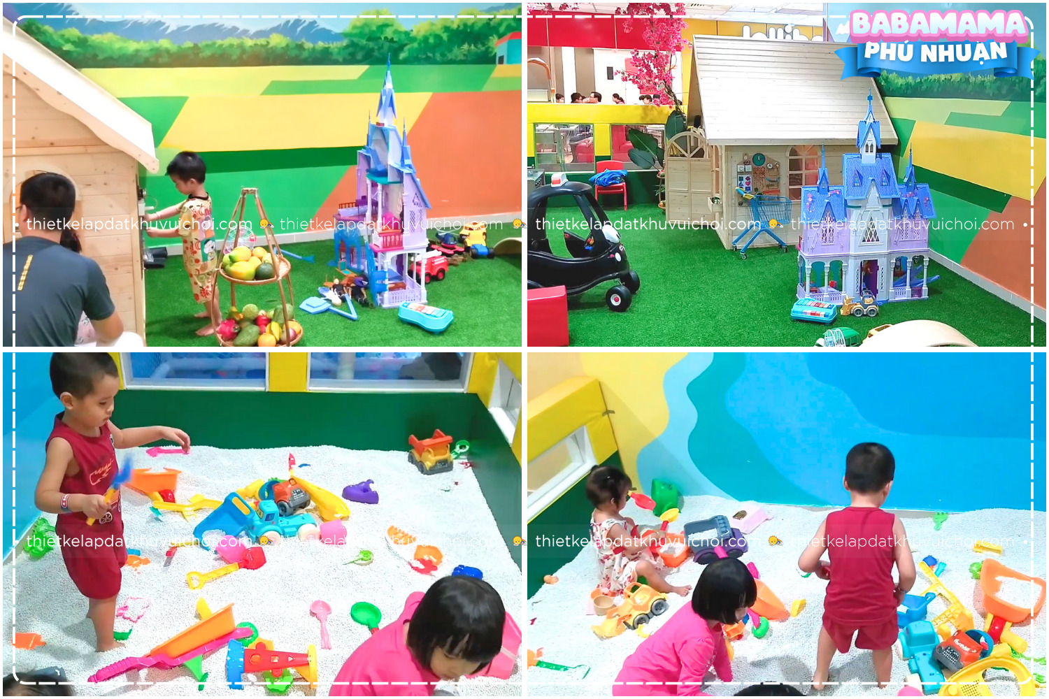 Hàng trăm trò chơi tại khu vui chơi Babamama Phú Nhuận để bé có thể vui vẻ chơi đùa cùng bạn bè
