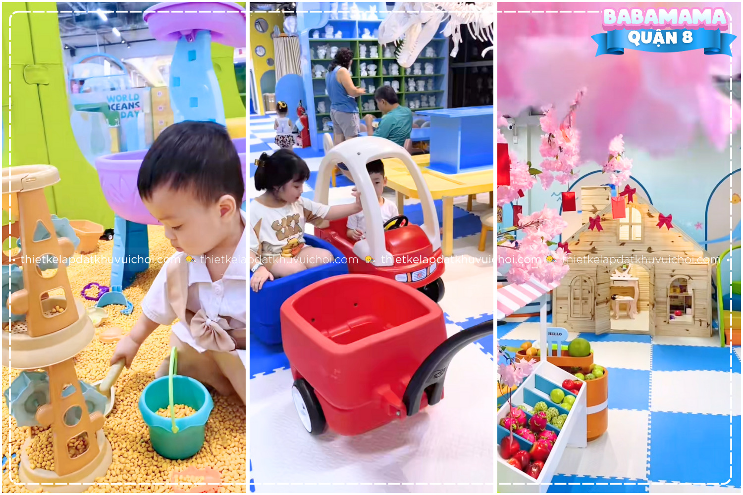 Thế giới trò chơi tại khu vui chơi trẻ em Babamama Quận 8