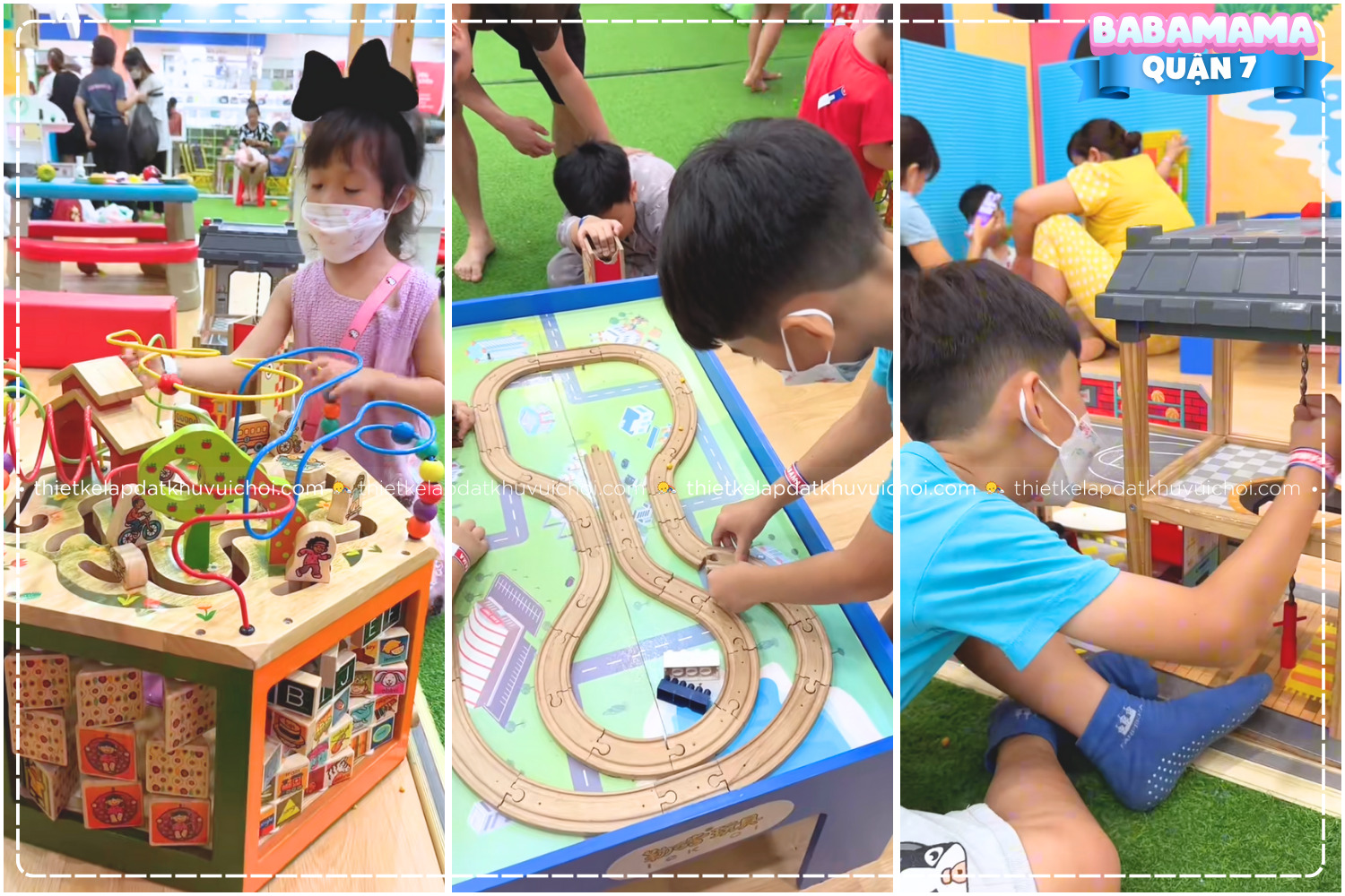 Vô số trò chơi trí tuệ để các bé khám phá tại khu vui chơi trẻ em Babamama Quận7