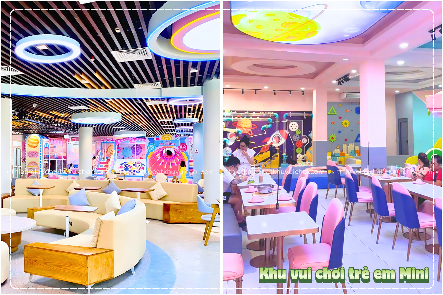 Khu vui chơi trẻ em mini tại các quán cà phê