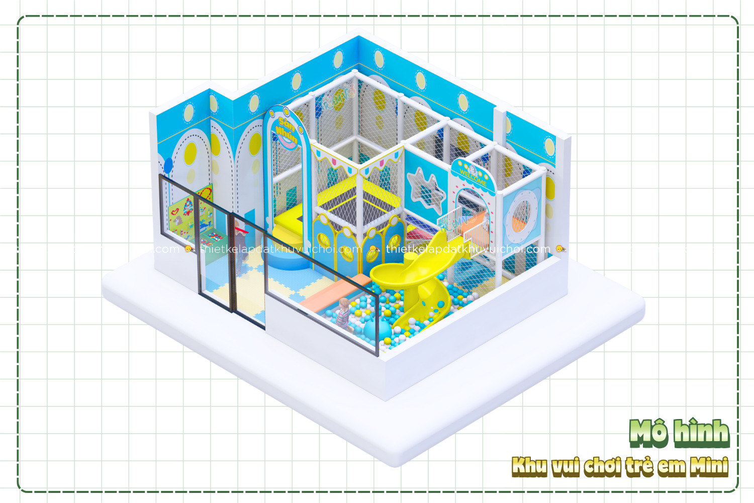 Mô hình thiết kế khu vui chơi trẻ em 5mx6m