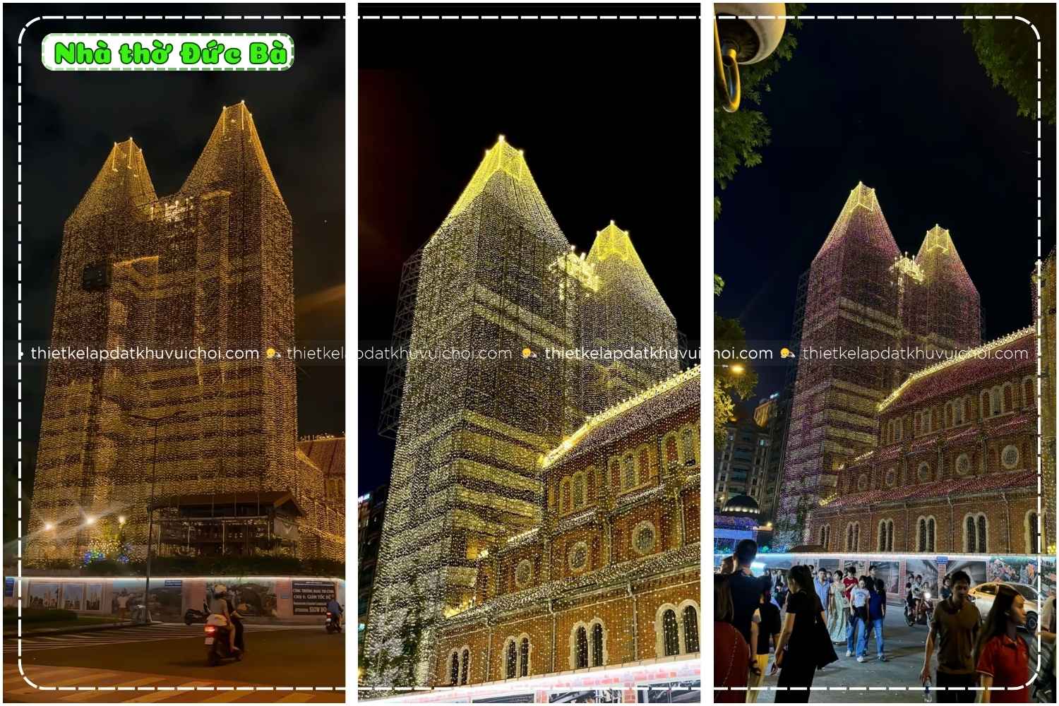 Hình ảnh nhà thờ được trang hoàng lộng lẫy vào dịp lễ giáng sinh