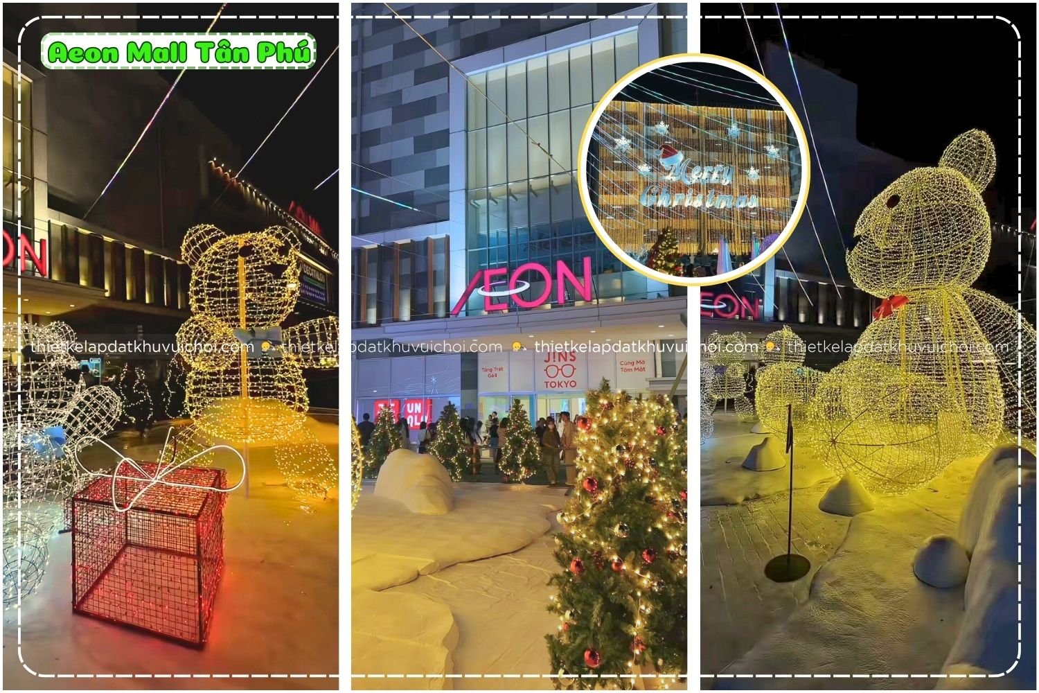 Aeon Mall với khu vực check-in gấu khổng lồ