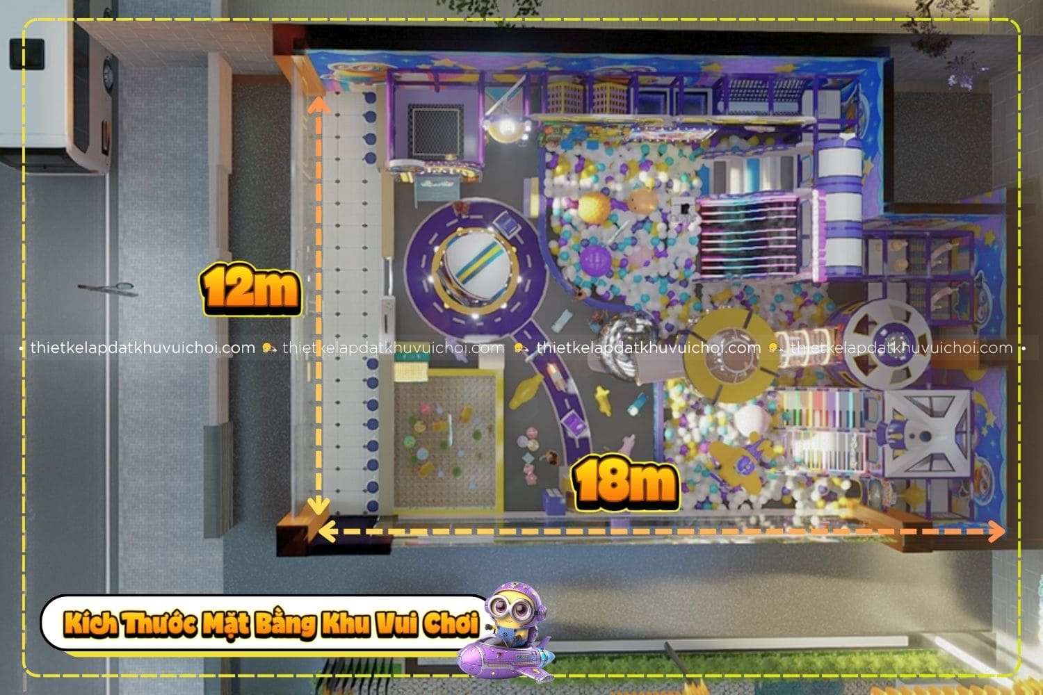 Kích Thước Mặt Bằng Chi Tiết Bản Vẽ Minions 