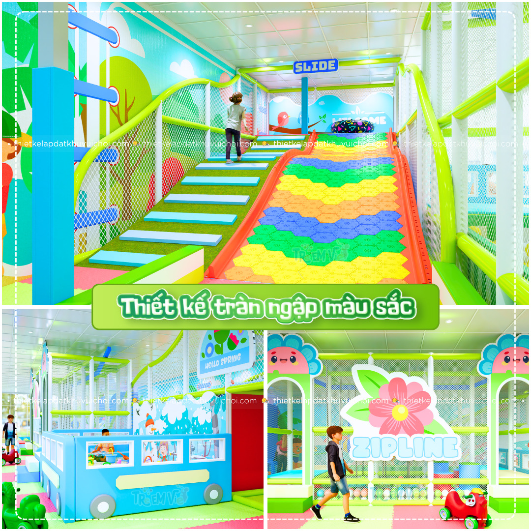 Khu vui chơi thiết kế đầy sinh động và lung linh