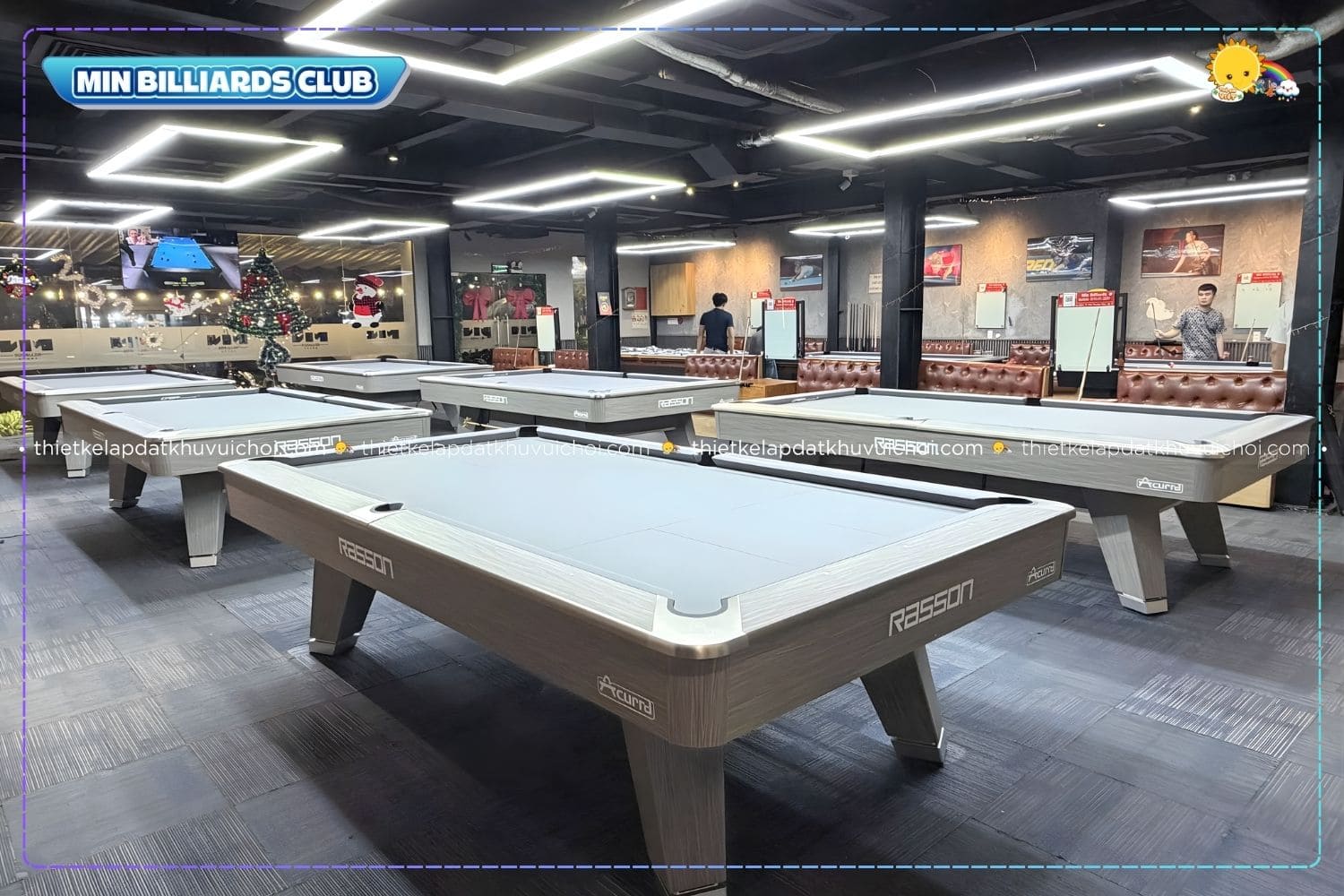 Toàn cảnh không gian quán bida Min Billiards
