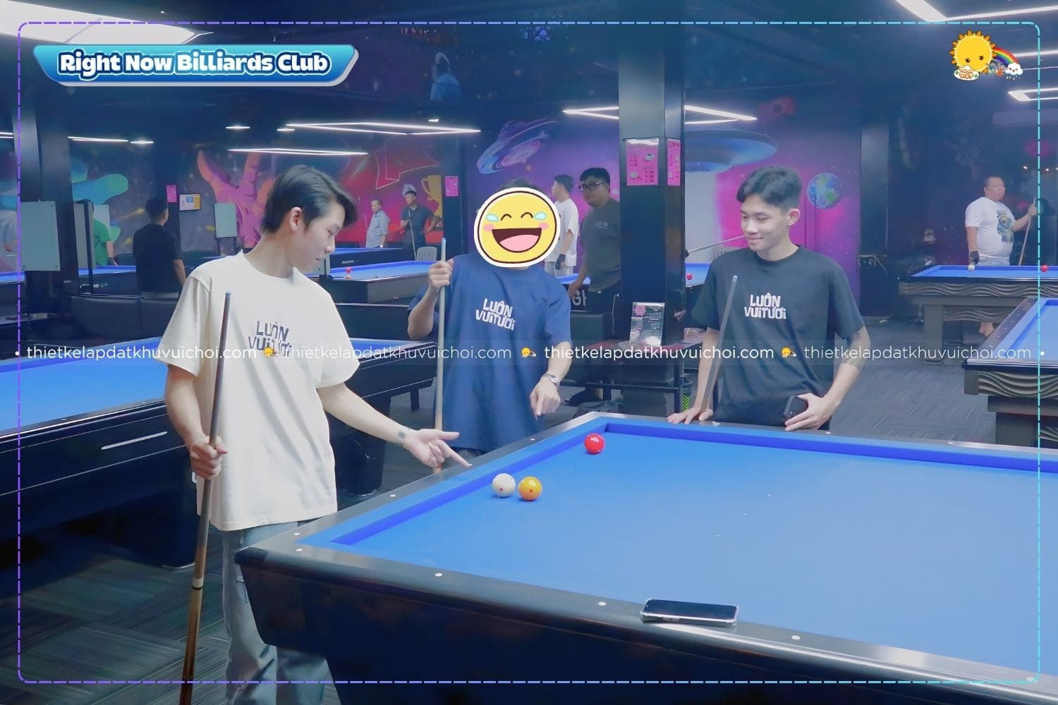 Câu lạc bộ Bida Right Now Billiards Club với thiết kế không gian ấn tượng